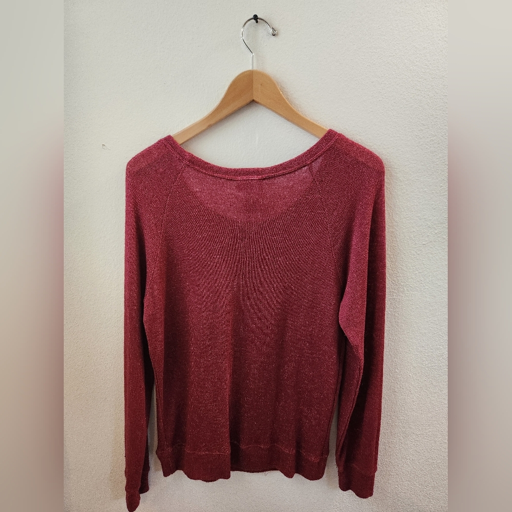 Disney Parks Women's Mickey Mouse Minnie Mouse Long Sleeve Shirt‎ Burgundy Small - Picture 6 of 8